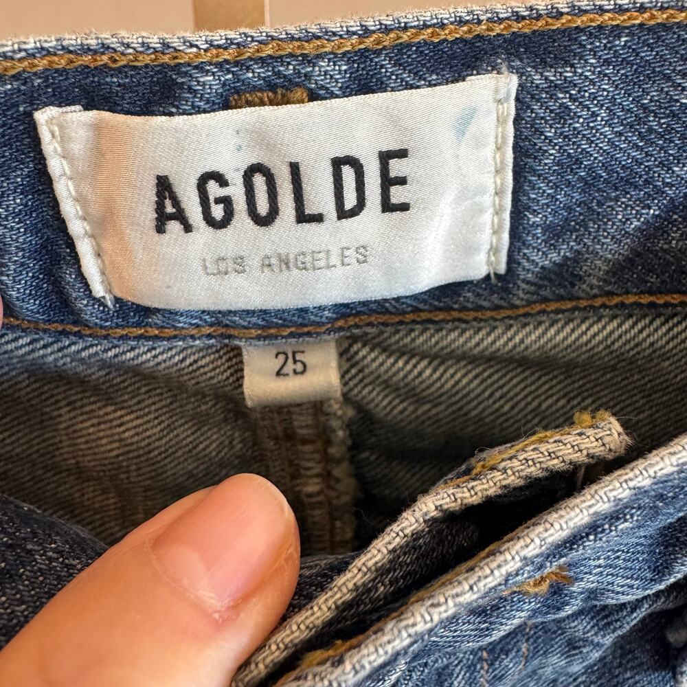 AGOLDE Leif Denim Maxi Skirt Size 25 NWOT - Picture 5 of 13
